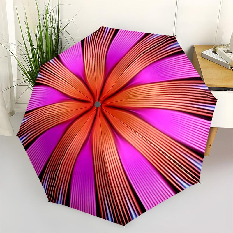

1pc Colorful Pattern Automatic Opening/Closing Umbrella with Operation & Windproof Canopy - Folding Design, Holiday Gift yy260225136