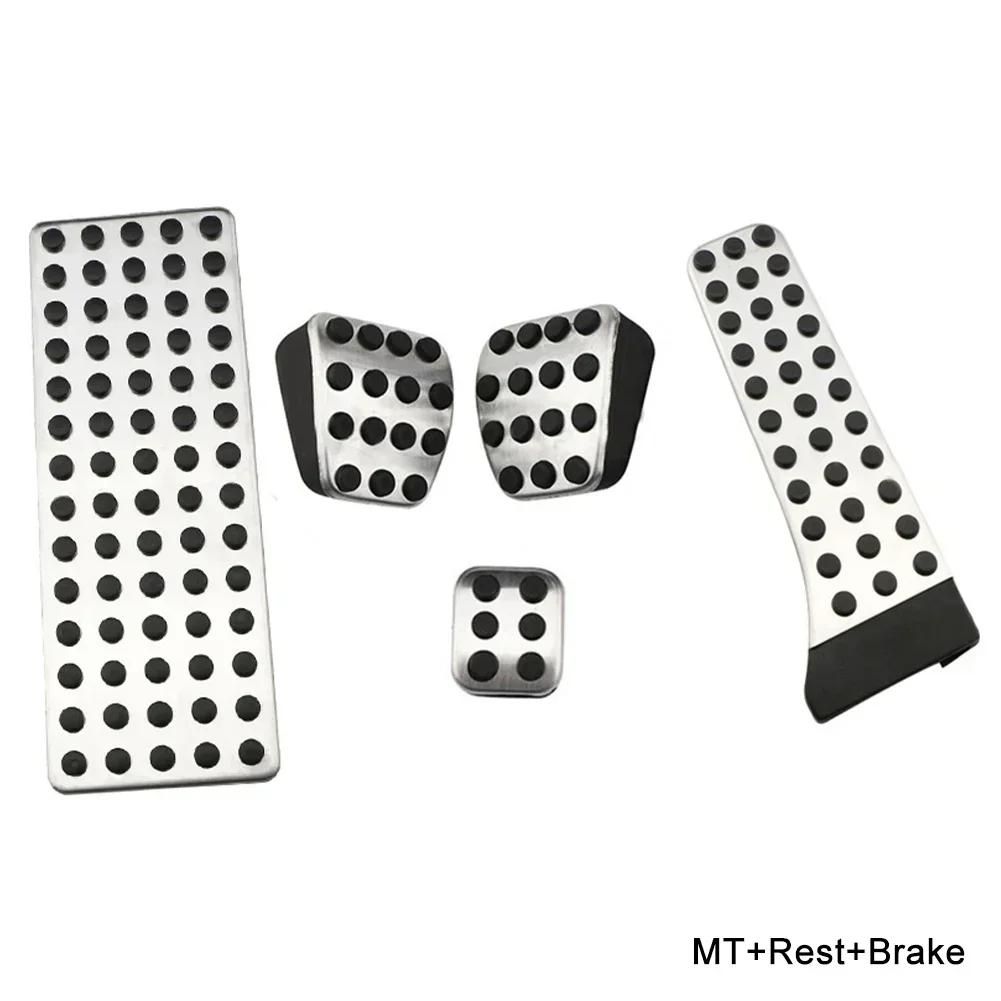 For Mercedes Benz A B Class GLB W177 W247 X247 2019-2026 Stainless Steel Silver Car Gas Fuel Brake Pedal Trim Car Accessories