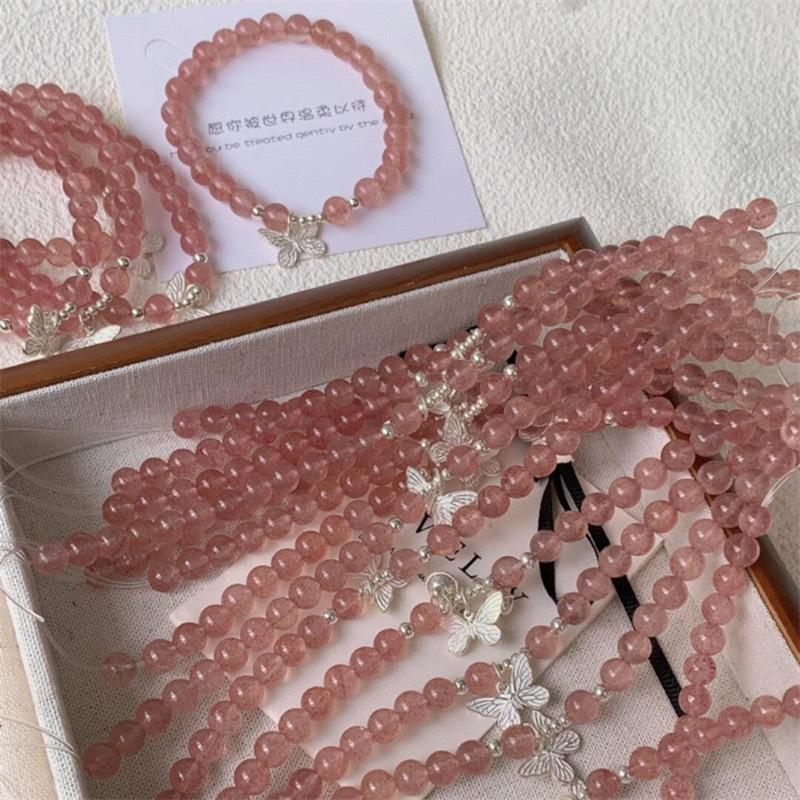 

Темпераментный браслет с подвесками в виде бабочки для женщин и девочек, нежный универсальный браслет из бисера, ювелирные изделия, аксессуары, подарки