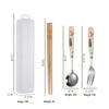 Wutuo Stainless Steel Children's Tableware Set - Owl Design