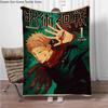 Vintage Anime J-Jujutsu-Kaisen Flannel Blankets Keep Warm Throw Blanket Comfortable Blanket for Picnic Beds Sofa Home Bedroom