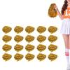 20PCS PET Cheering Hand Flowers Handle Sports Team Pom Poms Cheerleading Pom Poms  For Sports Party