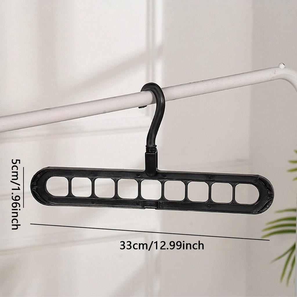 1pc - Nine hole multifunctional magic folding clothes hanger, convenient storage and space saving storage cabinet