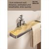Wall Mounted Bathroom Towel Rack Nail Free Installation Folding Storage Shelf  Toilet