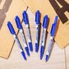12-Piece Set: Small Double-Ended Oil-Based Marker Pens in Black, Red, and Blue for Student Art and Marking