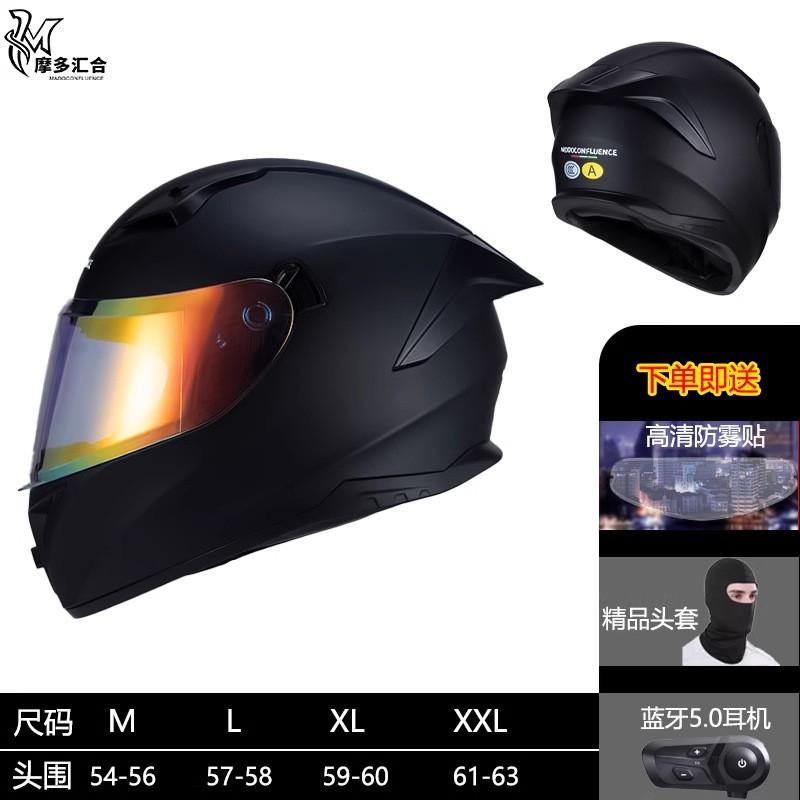 Full Face Motorcycle Helmet With Dual Visor 3C Certified ABS Safety Men Women All Season Riding