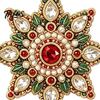 Festive Resin Rhinestone Ornaments 6 Pcs Christmas DIY Faux Pearl Painting Kit Ornaments, Art Seasonal Hanging Decor Tree Decoration with Jute