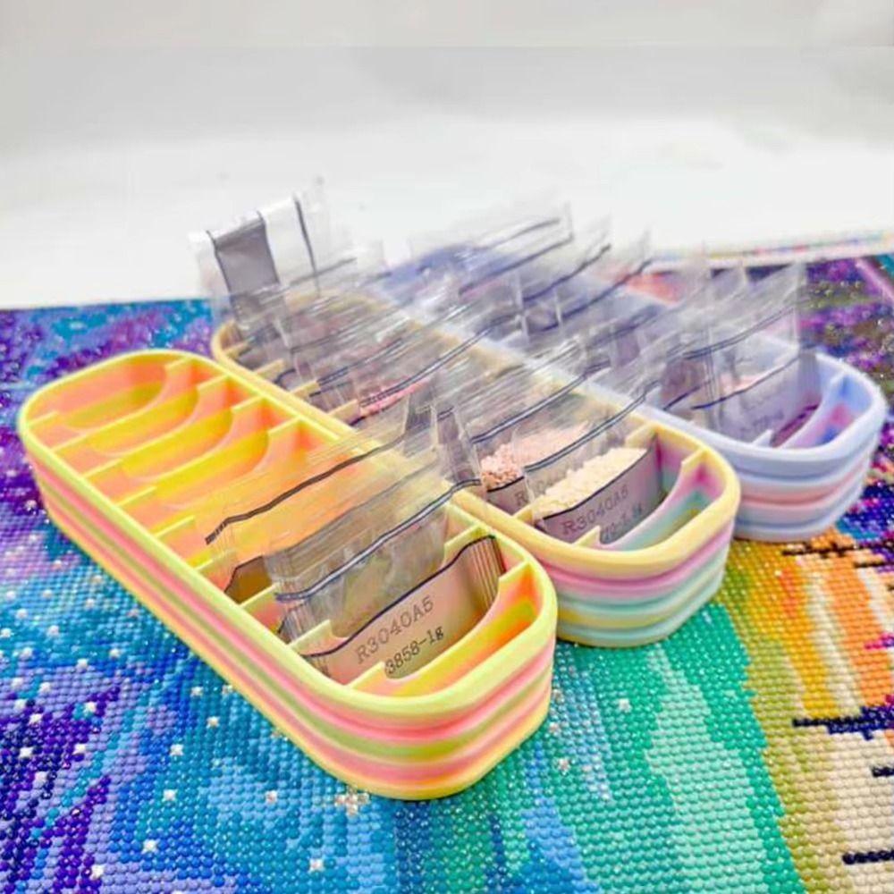 Gradient Color  Packets Storage Box 10 Grids  Art Bead Storage Case   Art