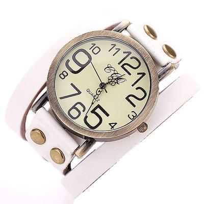 ZooooM Bracelet-style Watch Design Needle Dial Fake Watch Band Military Fashion Casual Stylish Analog (vintage White) ZM-BURETOKE-WH