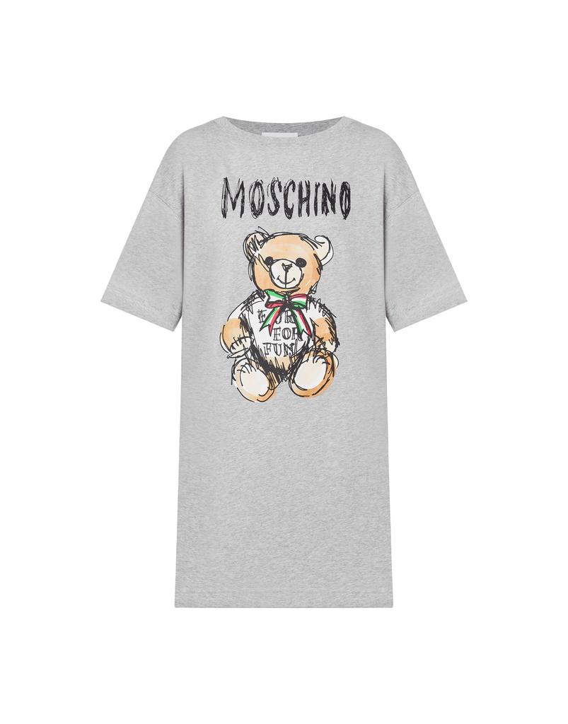 Moschino Cotton Teddy Short Sleeve Dress