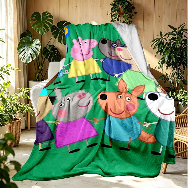 Cartoon animation Pattern Blanket for Home Decoration, Bed, Sofa, Car Travel, Camping, Suitable for All Seasons, Birthday Christmas Gift