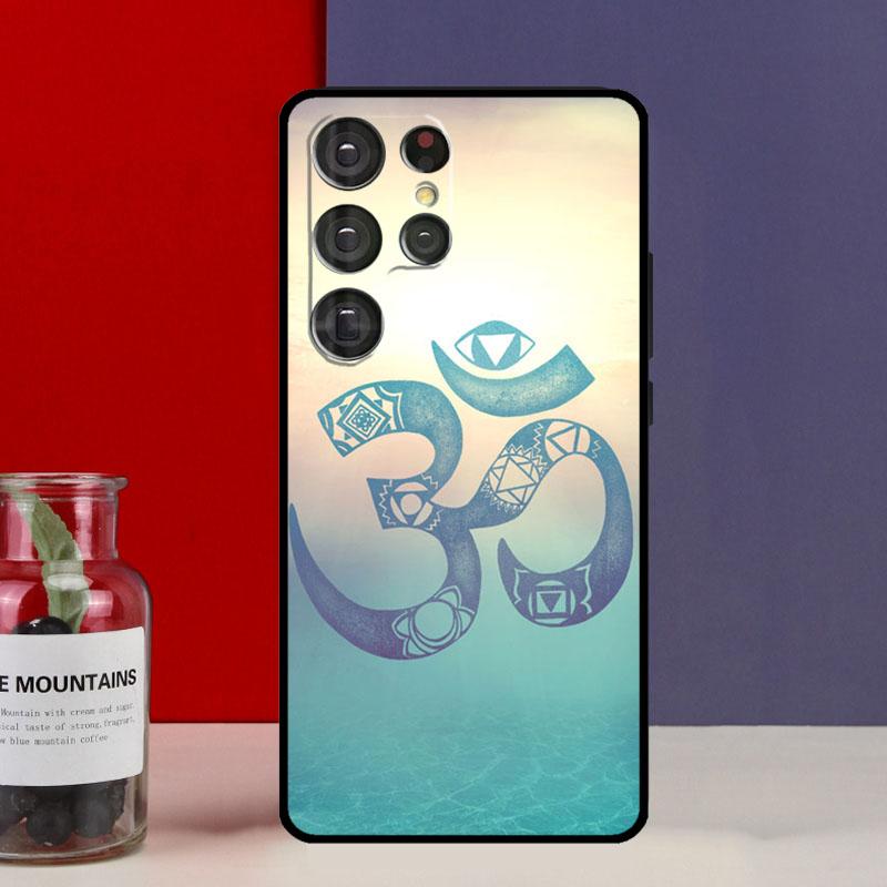 Yoga Om Hindu Symbol Funda Case For Samsung Galaxy S25 Ultra S9 S10 S20 S21 FE S22 S23 Plus S24 Ultra Phone Cover