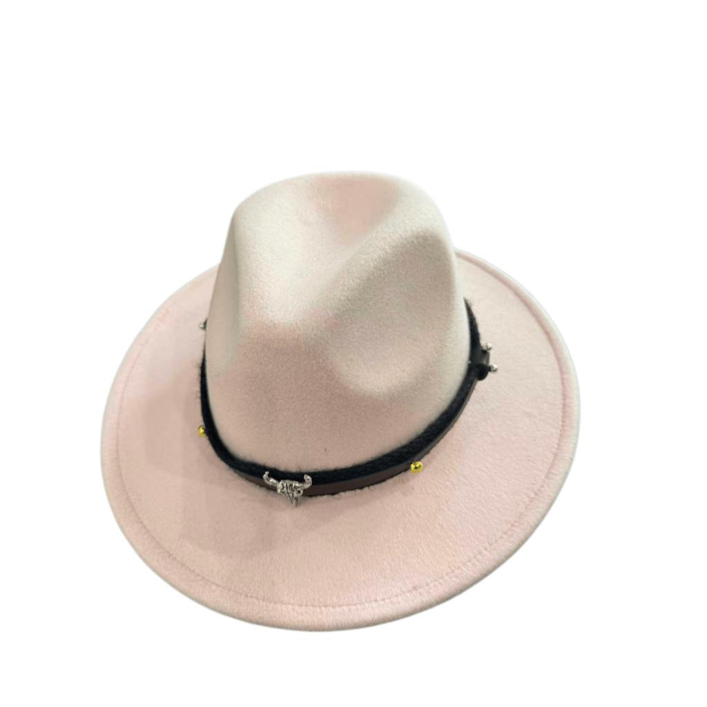 Cowboy Men and Women Wide-brimmed Shade Top Hat Outdoor Sunscreen Western Flat-brimmed Jazz Calf Head Standard Versatile Trend Hat