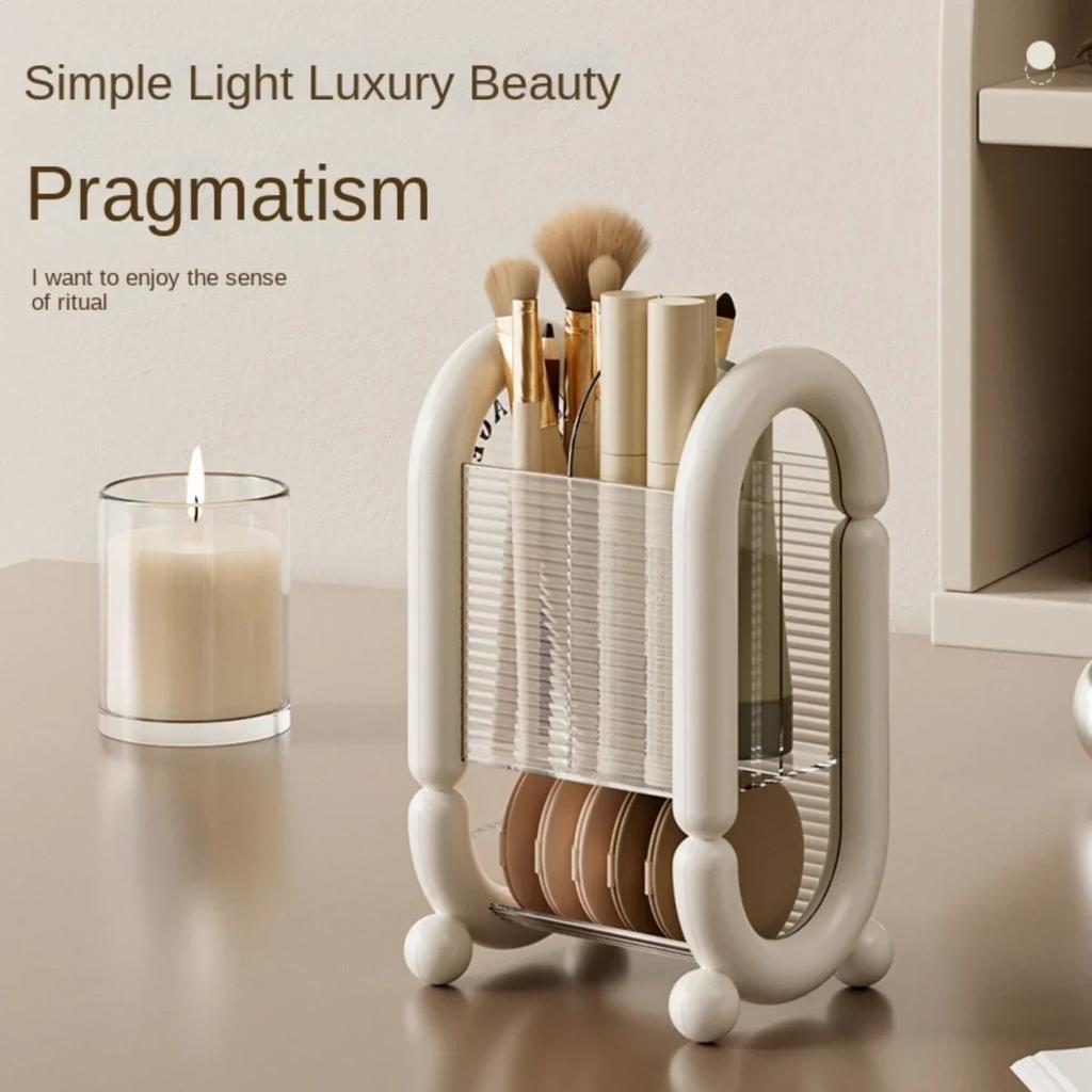 1PC Makeup Brush Holder With Lid Lipstick Eyebrow Pencil Holder Eye Shadow Storage Box Multi-functional cosmetics storage bucket