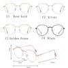 Anti-blue Light Glasses Round Metal Eyewear Women Men Exquisite Luxury Eyeglasses Blue Light Blocking Man Lady Computer Eyeglas