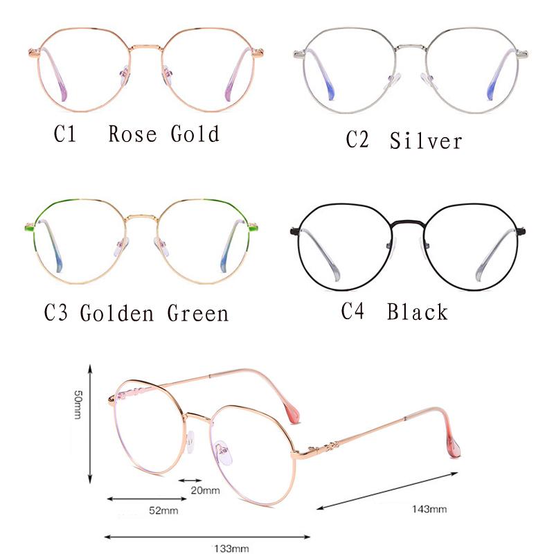Anti-blue Light Glasses Round Metal Eyewear Women Men Exquisite Luxury Eyeglasses Blue Light Blocking Man Lady Computer Eyeglas