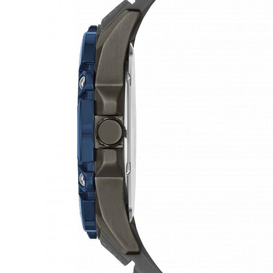 Men's Quartz Watch Blue-Black Dial Rubber Strap Sports Suitable For Daily Wear W1302G3