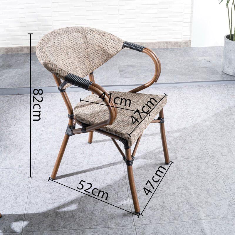 Casual Outdoor Rattan Woven Chair for Garden, Balcony, or Coffee Shop