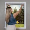 Simple Pleated Window Shades Self-Adhesive Non-Woven Semi-Shading Blinds Curtains Living Room Bedroom Bathroom Home Decorations