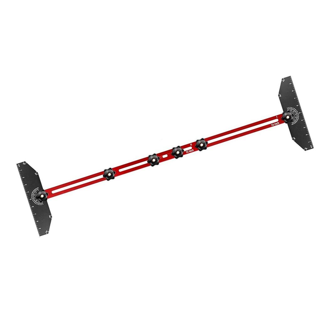 Stair Tread Template Tool Measuring Jig Aluminum Alloy Gauge Adjustable Sliding Installer with Case for Layout Projects