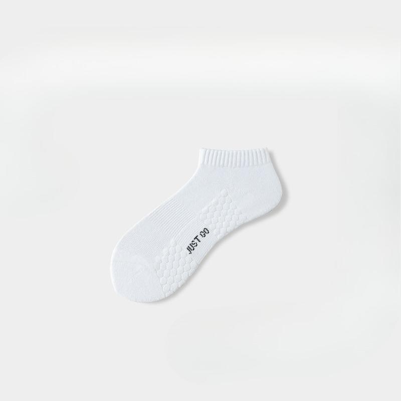 

Men s Summer Thin Cotton Sweat Absorbing Deodorizing Slow Shock Massage Bottom Sports Socks 1 pair білий