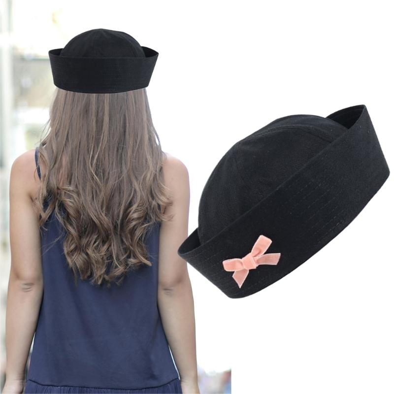 Japanische Baskenmütze für heiße Mädchen Mode Cosplay Kostümhut Fliege Matrosenmütze Teenager Mädchen JK Uniformmütze Party Kopfschmuck
