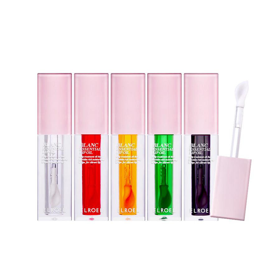 ELROEL Blanc Essential Lip Oil 4,5g/ 01 Pure Lychee 02 Raspberry 03 Apricot 04 Green Apple 05 Black Berry/ Korean Cosmetics, Kbeauty