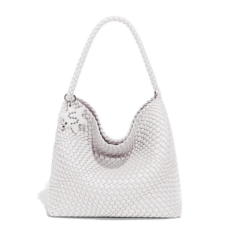 Large-capacity Mother Tote Bag Hand-woven Bag Commuting Armpit Shoulder Bag Simple Fashion Handbag