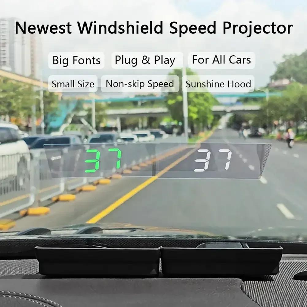 Car GPS HUD Head Up Display Digital Speedometer Speed Meter KMH/MPH for Car Truck Plug and Play Auto Part Accessories