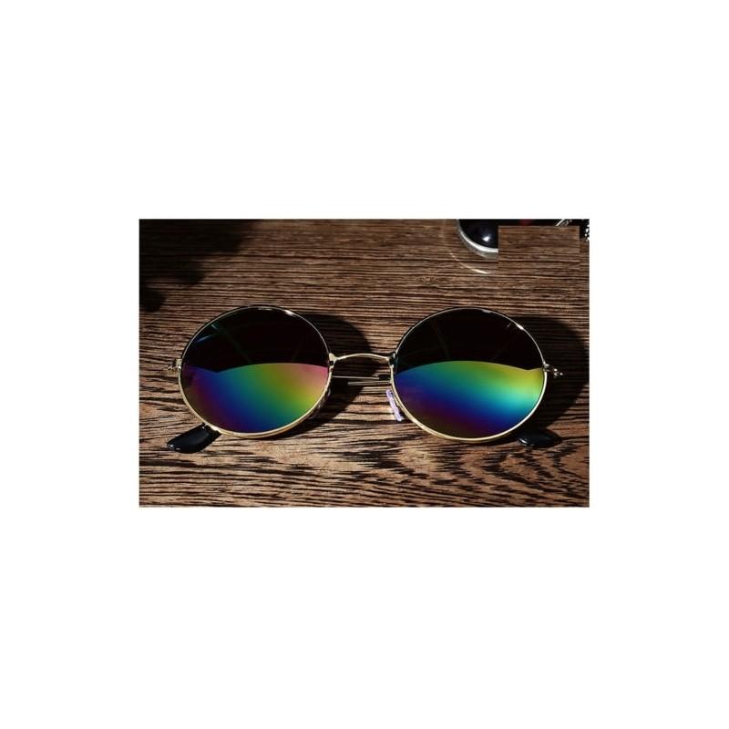 Herren Damen Retro Vintage Runde Verspiegelte Sonnenbrillen Brillen Perfekt Für Outdoor-Sportarten