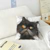 Verspielte Katzenkunst Kissenbezug Sofa Wohnzimmer Schlafzimmer Kopfteil Rückenlehne Kissen Quadratisches Kissen Nickerchen Kissenbezug