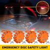 Magnetic LED Road Flares Disc Emergency Light Flashing Roadside Lamps Warning 4x