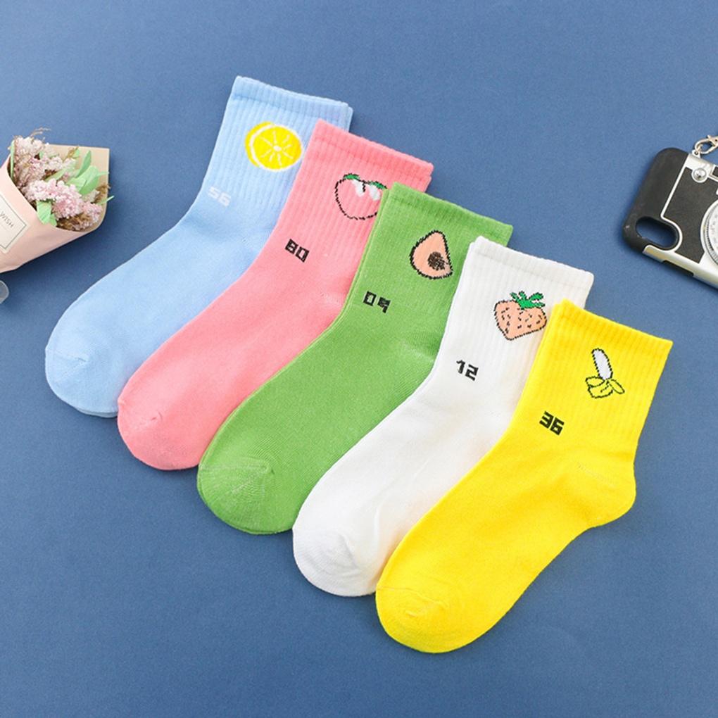 

20 пар освежающих фруктовых женских носков средней плотности для студентов