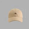 Small Fox Embroidered Baseball Cap With Sun Protection For Outdoor Activities