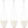White Hanging Plant Pot Eggshell Shape Planter Self Watering Plant Pot  Indoor Outdoor Ornament