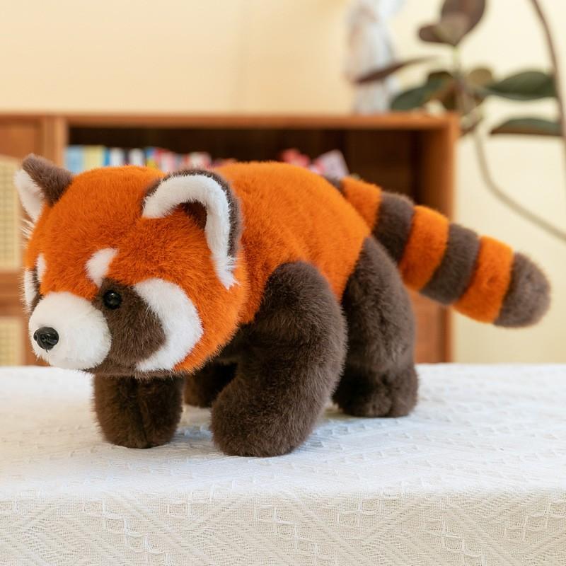 Plush Red Panda Toy Soft Stuffed Animal Kids Adults Sleep Comfort Pillow Office Nap Cushion Home Decor