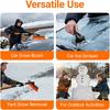 33" Extendable Snow Brush And Ice Scraper For Car Windshield, 2-In-1 Car Snow Brush & Ice Scraper With 360° Pivoting Brush Head And Comfortable Foam