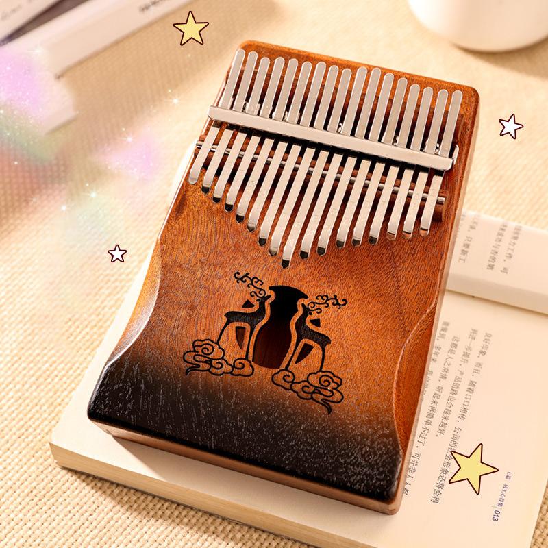 21 Key Mahogany Kalimba 17 Key Thumb Piano Finger Piano Mbira for Beginner Gifts for Adults/Kids