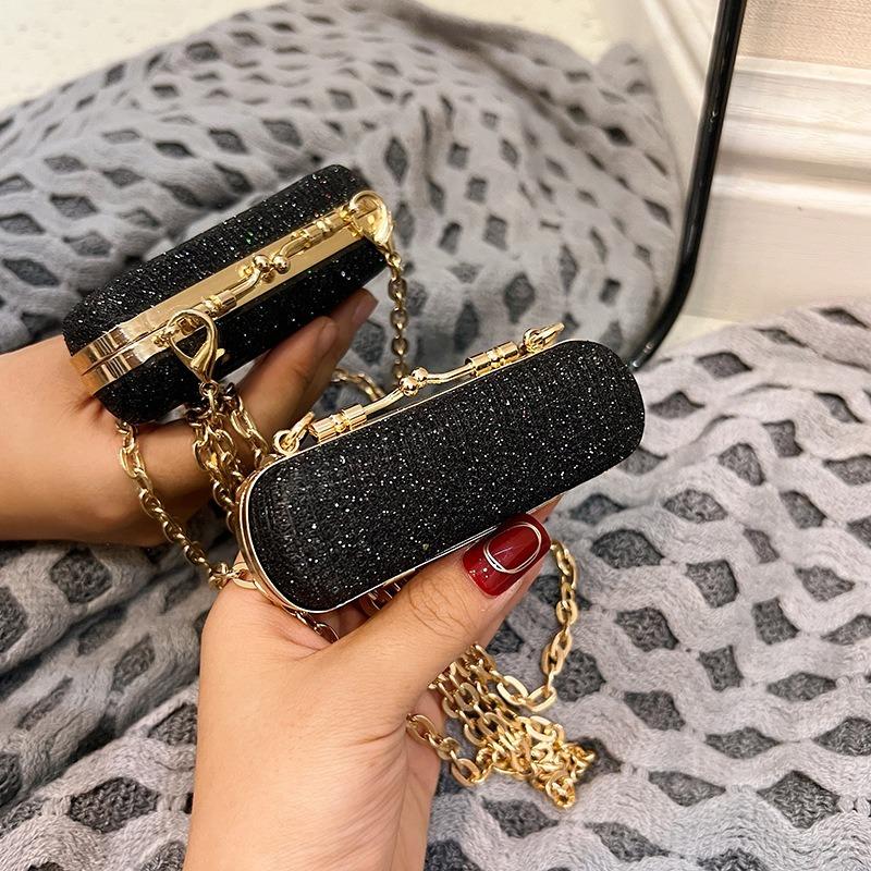 Fashion Mini Chain Decorative Bag PVC Mouth Red Bag High Quality Pen Case Women'S Hand Bags