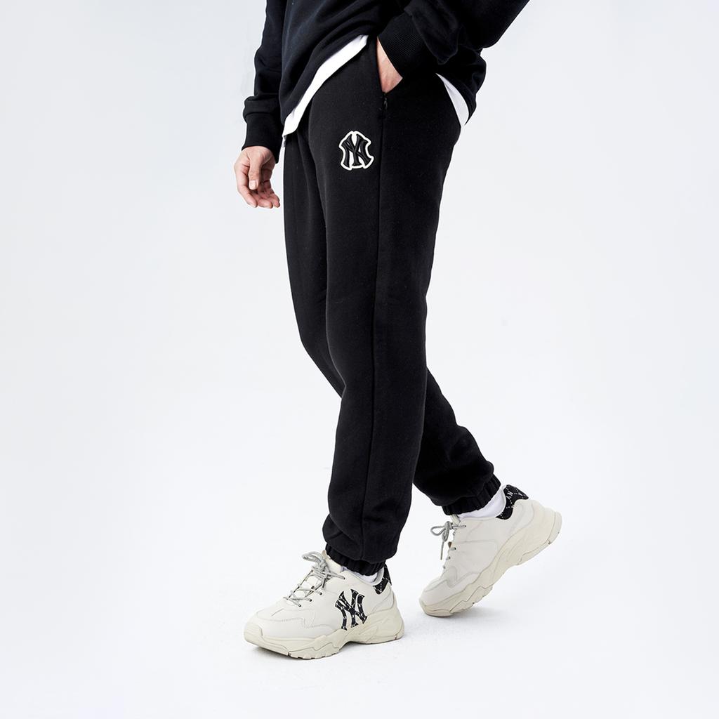 New MLB New York Yankees Knitted Sweatpants Unisex Black 3APT00216-50BKS