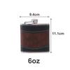 Portable 6oz 7oz 8oz Hip Flask Stainless Steel Leakproof Drinking Water Bottle Mini Leather Covered Liquor Flask Outdoor