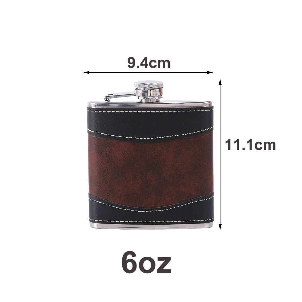 

6 унцій 7 унцій 8 унцій Фляга обтягнута шкірою Винна фляга Модна пляшка для питної води Для вулиці 6oz