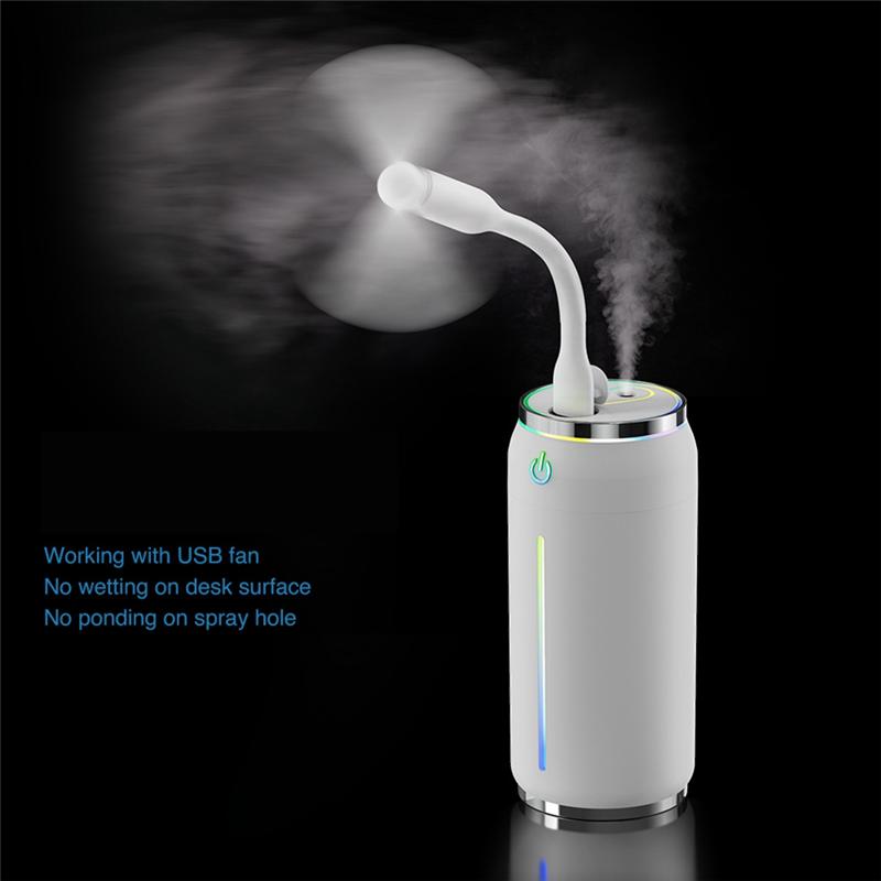 1 PCS Humidifier Creative Humidification Small Fan Moisturizing Instrument Oil Aromatherapy Machine 220ML B