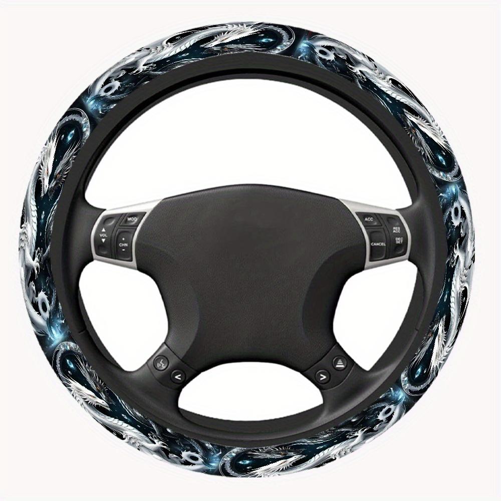 Dragon Duel Steering Wheel Covers Anti Slip Elasticity Car Accessories Steering Wheel Protector Universal 15 Inch for Cars SUV