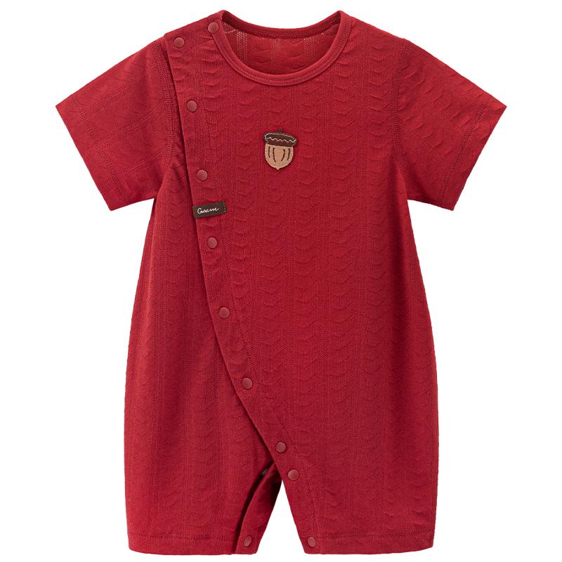 Guai Qi Xiong Baby Pure Cotton Short Sleeve Summer Romper 80