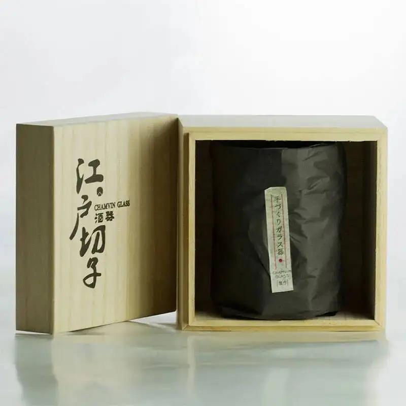 Limited Japanese Style Edo Whisky Glasses Master Hand Made Wineglsss Lead Free Glass Japan Whiskey Cup Ins Wooden Box Packing
