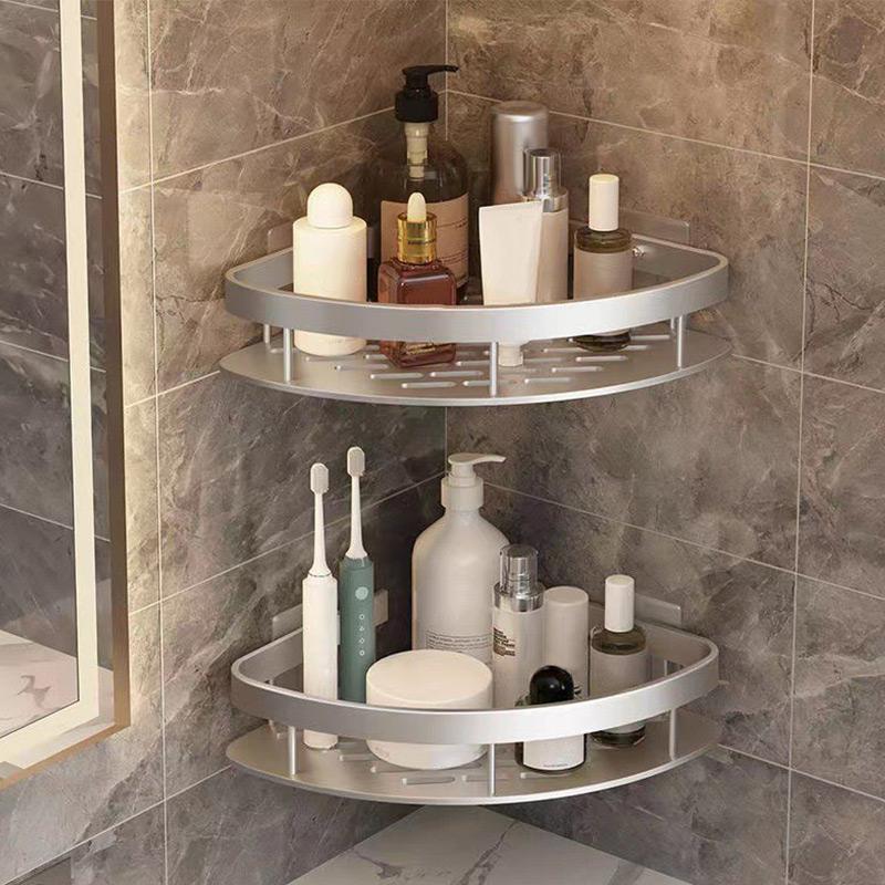 Estante de baño con ventosa para almacenamiento de artículos de tocador de baño, sin perforaciones, para montaje en pared, dispositivo de almacenamiento para artículos del hogar, almacenamiento en el hogar
