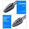 Type Carbides Rotary File Efficiency Grinding Head Round Shank Design For Metal Wood Plastic Grinding Clear Burrs