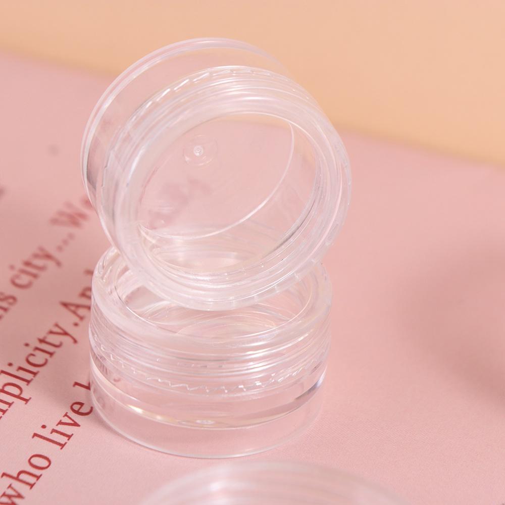 Portable Clear Cream Jar Transparent Cosmetics Empty Bottle Reusable Jewelry Storage Box  Women