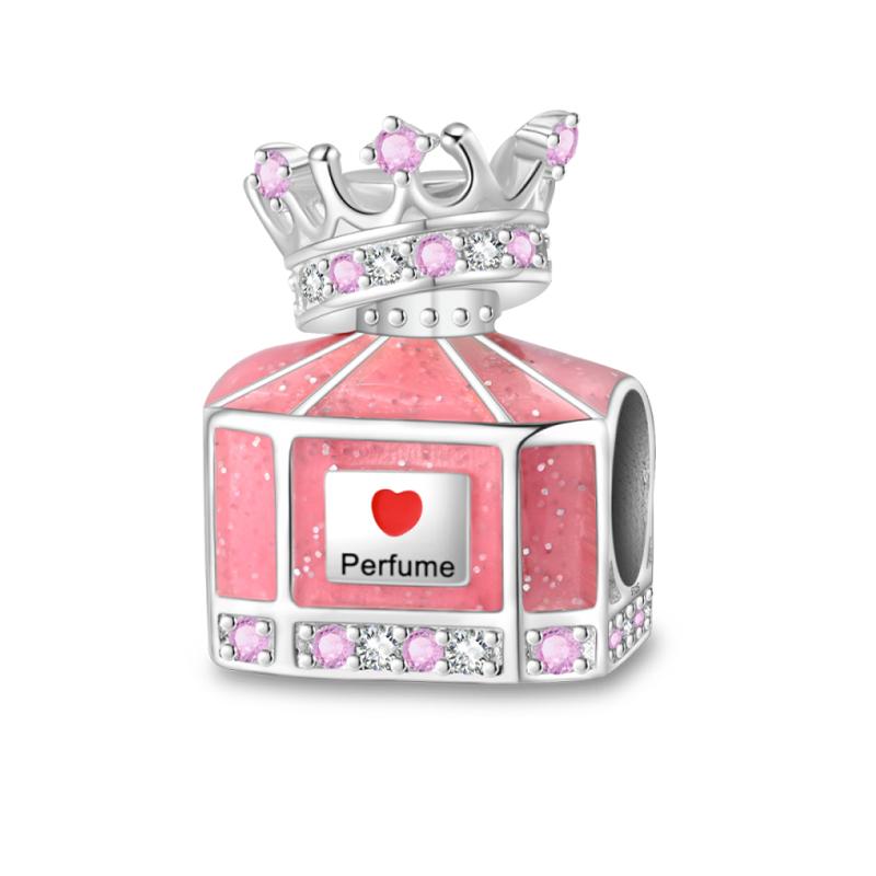 Charms Beads Copper Pink Perfume Bottle Letter Luminous Firefly Tarot Card Beads Fit Diy Bracelets Jewelry